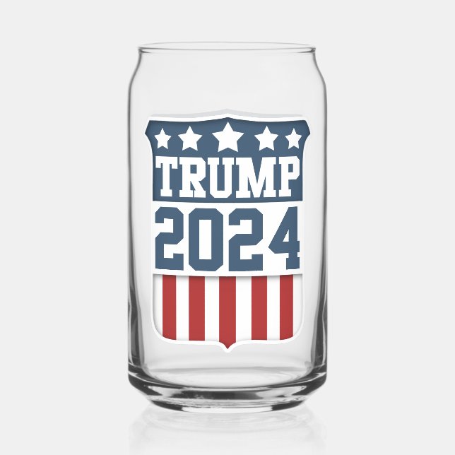 Vaso Con Forma De Lata Escudo del presidente Donald Trump 2024 (Anverso)