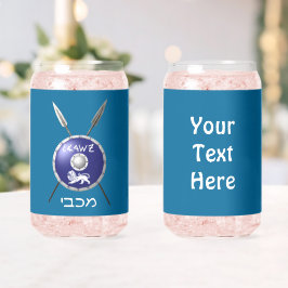 Vaso Con Forma De Lata Escudo Macabee Y Spears