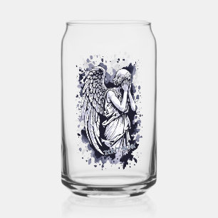 Vaso Con Forma De Lata Escultura de un ángel llorando - con salpicaduras 