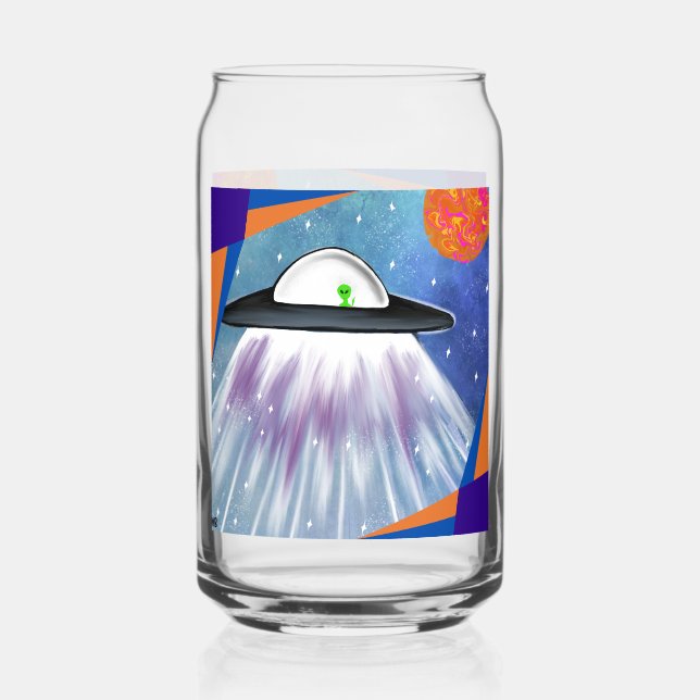 Vaso Con Forma De Lata Espacio de OVNI de naves espaciales alienígenas (Anverso)