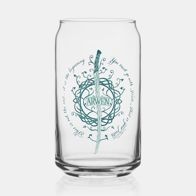 Vaso Con Forma De Lata Espada élfica ARWEN™ Cita (Anverso)