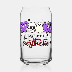 Vaso Con Forma De Lata Espeluznante es mi estética - Calavera y fantasma