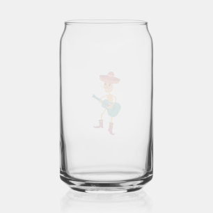 Vaso Con Forma De Lata Esqueleto Festivo Tocando Guitarra