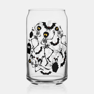 Vaso Con Forma De Lata Esqueletos de Halloween Danza macabra