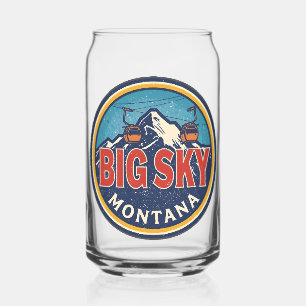 Vaso Con Forma De Lata Estación de esquí BIG SKY Montana vintage montaña 