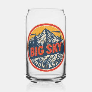 Vaso Con Forma De Lata Estación de esquí BIG SKY Montana vintage montaña