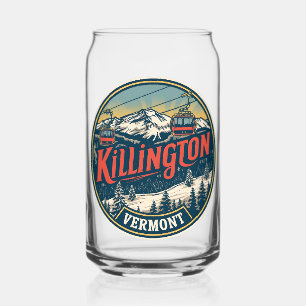 Vaso Con Forma De Lata Estación de esquí Vintage KILLINGTON Vermont monta