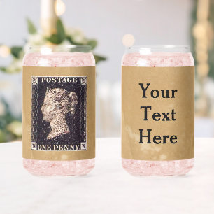 Vaso Con Forma De Lata Estampilla Penny Black Postage