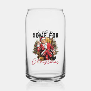 Vaso Con Forma De Lata Estaré en casa para la Navidad Día de la Inaugurac