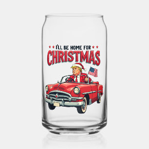 Vaso Con Forma De Lata Estaré en casa para los Navidades que Trump ganó l
