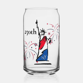Vaso Con Forma De Lata Estatua de la Libertad con fuegos artificiales 250