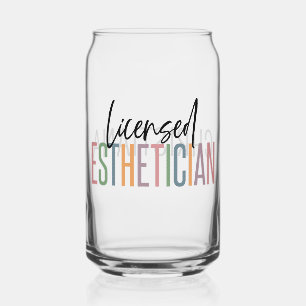 Vaso Con Forma De Lata Esteticista Cosmetóloga con Licencia Personalizada