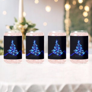 Vaso Con Forma De Lata estilizado árbol de Navidad SlipperyJoe azul brill