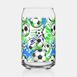 Vaso Con Forma De Lata estilo de patrón de fútbol