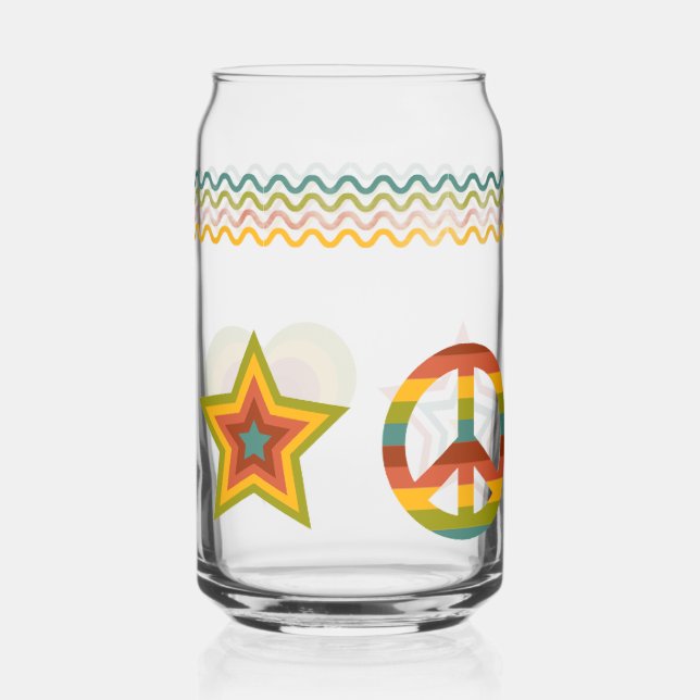 Vaso Con Forma De Lata estilo vibraciones 70s (Anverso)