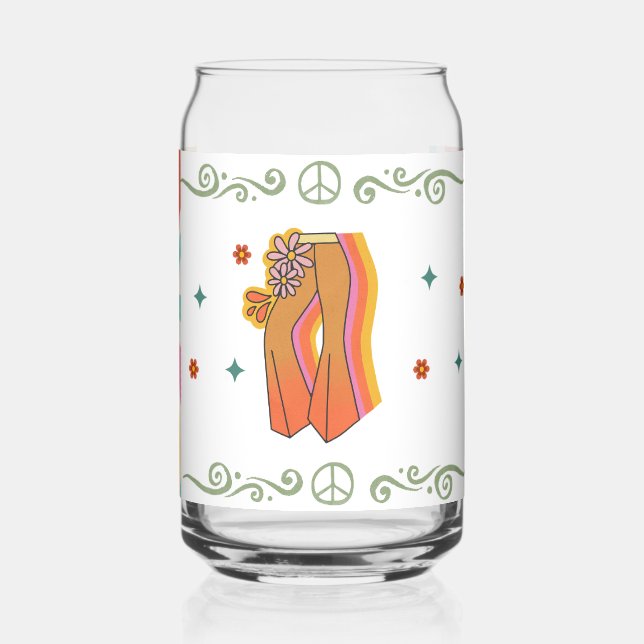 Vaso Con Forma De Lata estilo vibraciones 70s (Izquierda)