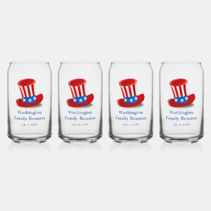 Vaso Con Forma De Lata Estrellas, franjas y sorbos: cerveza patriótica pe