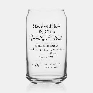 Vaso Con Forma De Lata Extracto de vainilla de ingredientes caseros añadi