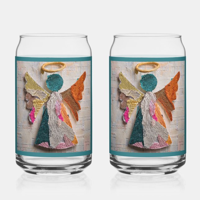 Vaso Con Forma De Lata Fabric Angel Soda Glass (Anverso)