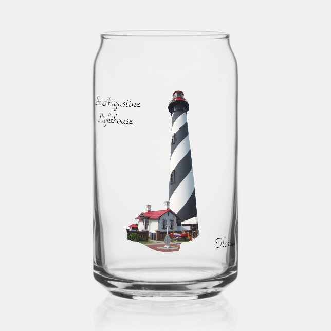 Vaso Con Forma De Lata Faro de St. Augustine puede vidrio (Anverso)