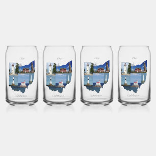 Vaso Con Forma De Lata Faros de Ohio pueden vidrio
