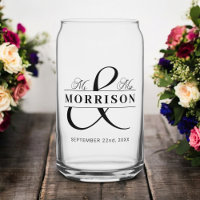 Favor de la boda Sr. Sra. Black White