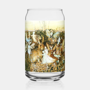 Vaso Con Forma De Lata Fe y conejo