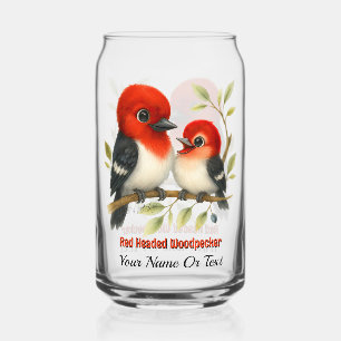 Vaso Con Forma De Lata Feisty Red Woodpecker