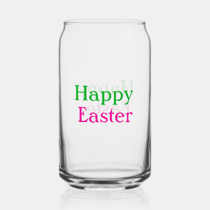Vaso Con Forma De Lata Felices pascuas los niños de color verde rosa añad