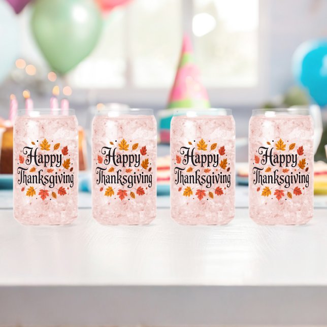 Vaso Con Forma De Lata Feliz Día de Acción de Gracias (Insitu (Cumpleaños))
