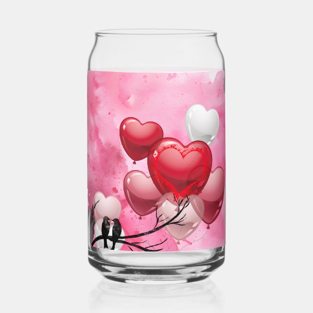 Vaso Con Forma De Lata Feliz día de San Valentín (Reverso )