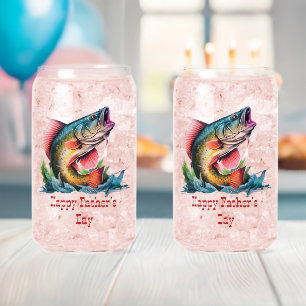 Vaso Con Forma De Lata Feliz Día del Padre en peces en huelga