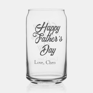 Vaso Con Forma De Lata Feliz día del padre gris nombre amor mejor papá de