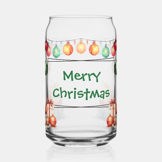 Vaso Con Forma De Lata Feliz Navidad (Izquierda)