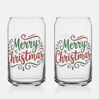 Vaso Con Forma De Lata Feliz Navidad 