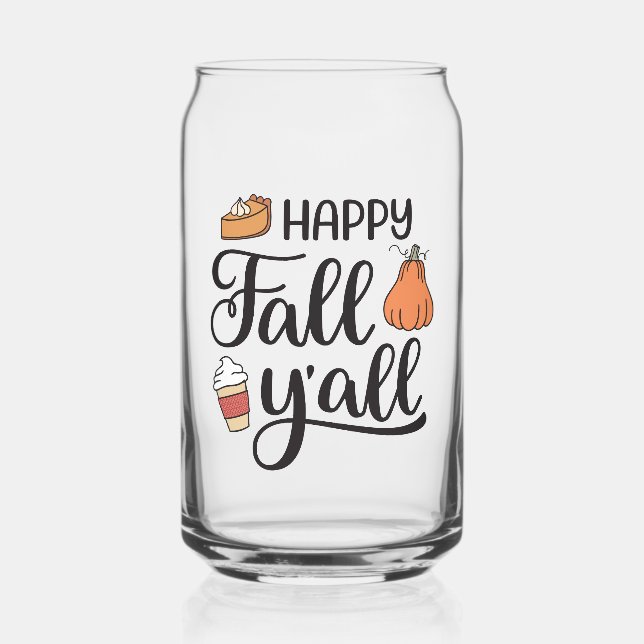 Vaso Con Forma De Lata Feliz otoño (Anverso)