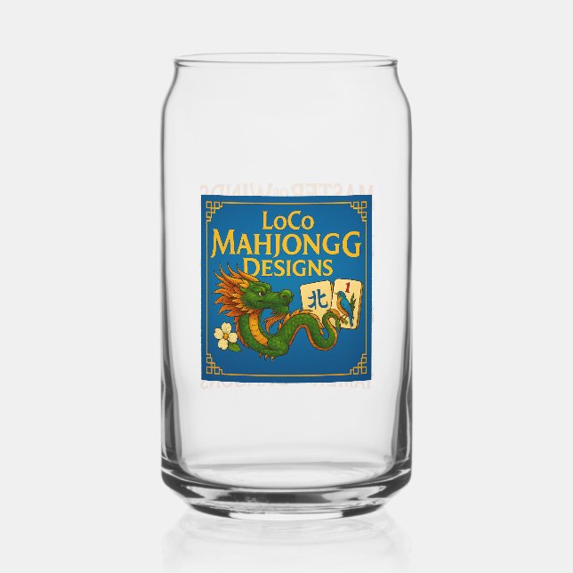 Vaso Con Forma De Lata Festive Mahjong Pint Glasses  (Anverso)