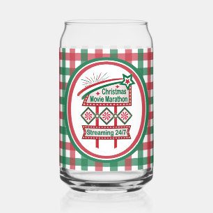Vaso Con Forma De Lata Festividad de Maratón Retro Marquee de la película