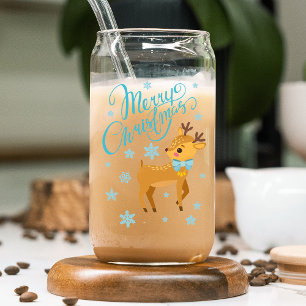 Vaso Con Forma De Lata Festividades por las copas de nieve de Feliz Navid
