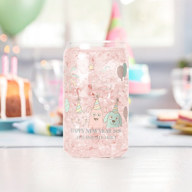 Vaso Con Forma De Lata Fiesta alegre de Nochevieja 2026  (Insitu (Cumpleaños))