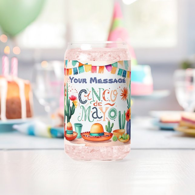 Vaso Con Forma De Lata Fiesta Cinco De Mayo (Insitu (Cumpleaños))