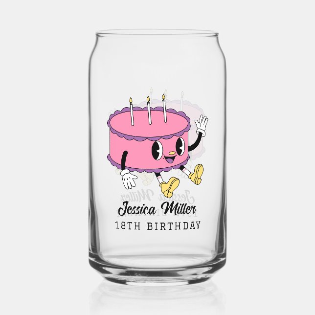 Vaso Con Forma De Lata Fiesta de Cumpleaños (Anverso)