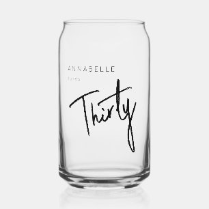 Vaso Con Forma De Lata Fiesta de cumpleaños moderna 30 treinta trigésima