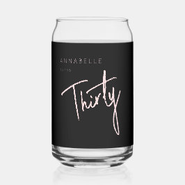 Vaso Con Forma De Lata Fiesta de cumpleaños moderna 30th Thirty Thirtieth