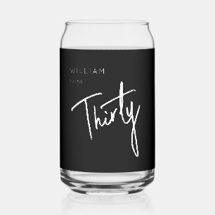 Vaso Con Forma De Lata Fiesta de cumpleaños número 30 treinta moderna
