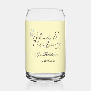 Vaso Con Forma De Lata Fiesta de soltera Bikins & Martinis amarillo retro