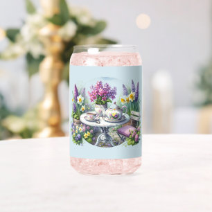 Vaso Con Forma De Lata Fiesta de té floral vintage en el jardín