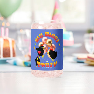 Vaso Con Forma De Lata Fiesta Nocturna de Gallinas Divertidas Gallina Div