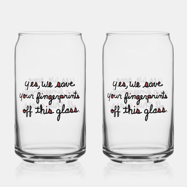 Vaso Con Forma De Lata Fingerprints Glass (Anverso)