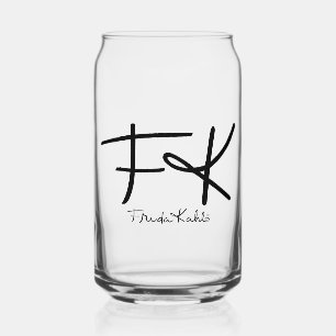 Vaso Con Forma De Lata Firma monograma "FK" de Frida Kahlo